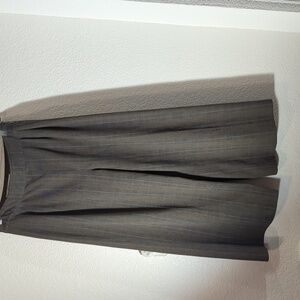 Wide Leg Plaid Trousers - Gray